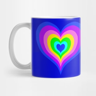 Rainbow y2k Aesthetic Hearts Mug